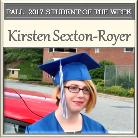 SCC Student of the Week Kirsten Sexton-Royer.