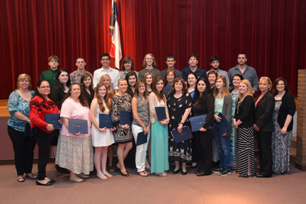 Photo of Macon County honorees at SCC’s academic awards ceremony
