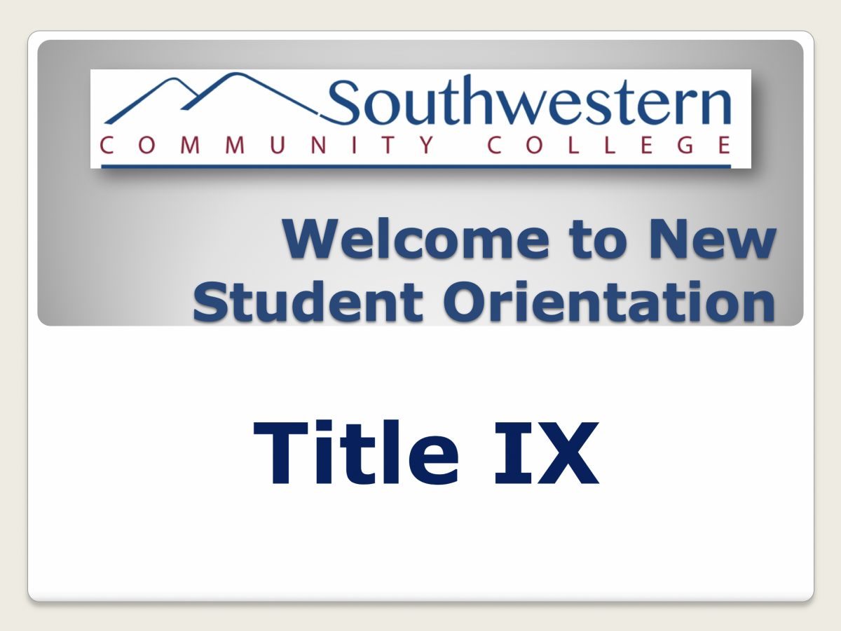 Click here to view the Title IX presentation