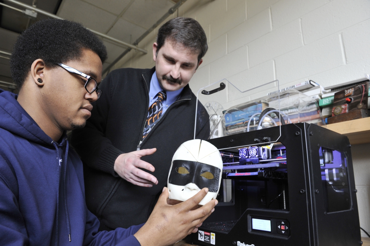 Photo of Michael Deaver with student