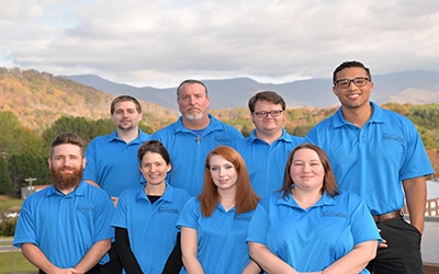 SCC therapeutic massage students pictured outside at the Jackson Campus.