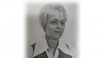 Black & white photo of Sybil Reed taken from SCC's 1975 yearbook.