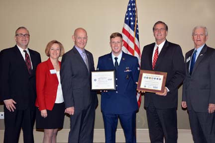 Photo of Dr. Thom Brooks, Lisa Sizemore, Curtis Dowdle, Kameron Buchanan, Dr. Don Tomas and Ronald Bogle