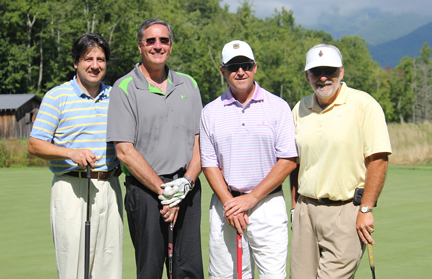 Photo of Mike Stewart; Dr. Don Tomas, president of SCC; Scott Rossa and David Agee.