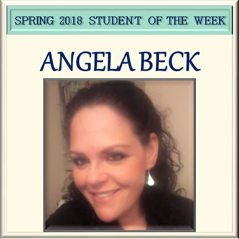 SCC Student of the Week Angela Beck.