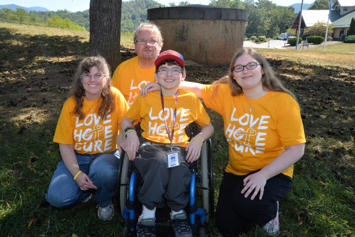 Daniel Tomberlin (center) is pictured here with his family, from left: Cindy, Jody and Heather Tomberlin on Sept. 25 in Franklin.