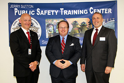 Photo of Curtis Dowdle, Wayne Goodwin, Dr. Thom Brooks