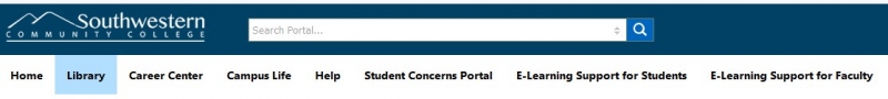 Click the 'Library" tab in the MySCC Portal