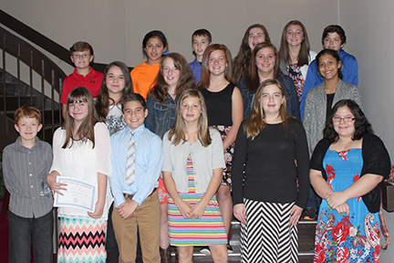 Photo of Macon County seventh graders who were inducted into New Century Scholars