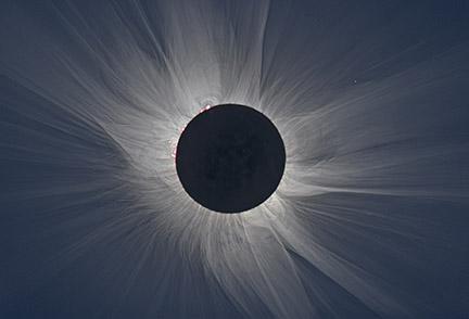 Total Solar Eclipse in Svalbard, Norway.