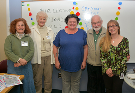 Photo of Molly Shaw, Jean Bockstahler, Marie Jackson, Gene Robinson and Laura Smith.