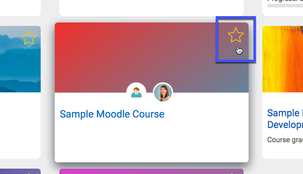 image of sample moodle course