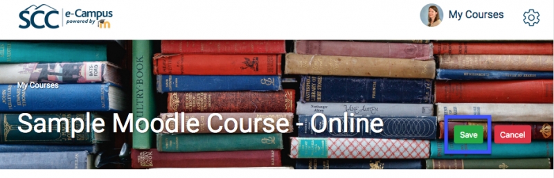 image of sample moodle course