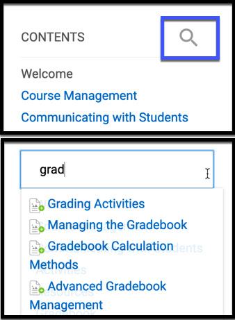 Moodle Search Bar Image