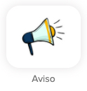 "Megaphone icon with the word Aviso below, representative of the MySCC page"