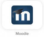 "Blue icon showing a lowercase m and the word Moodle, indicative of the image on MySCC"