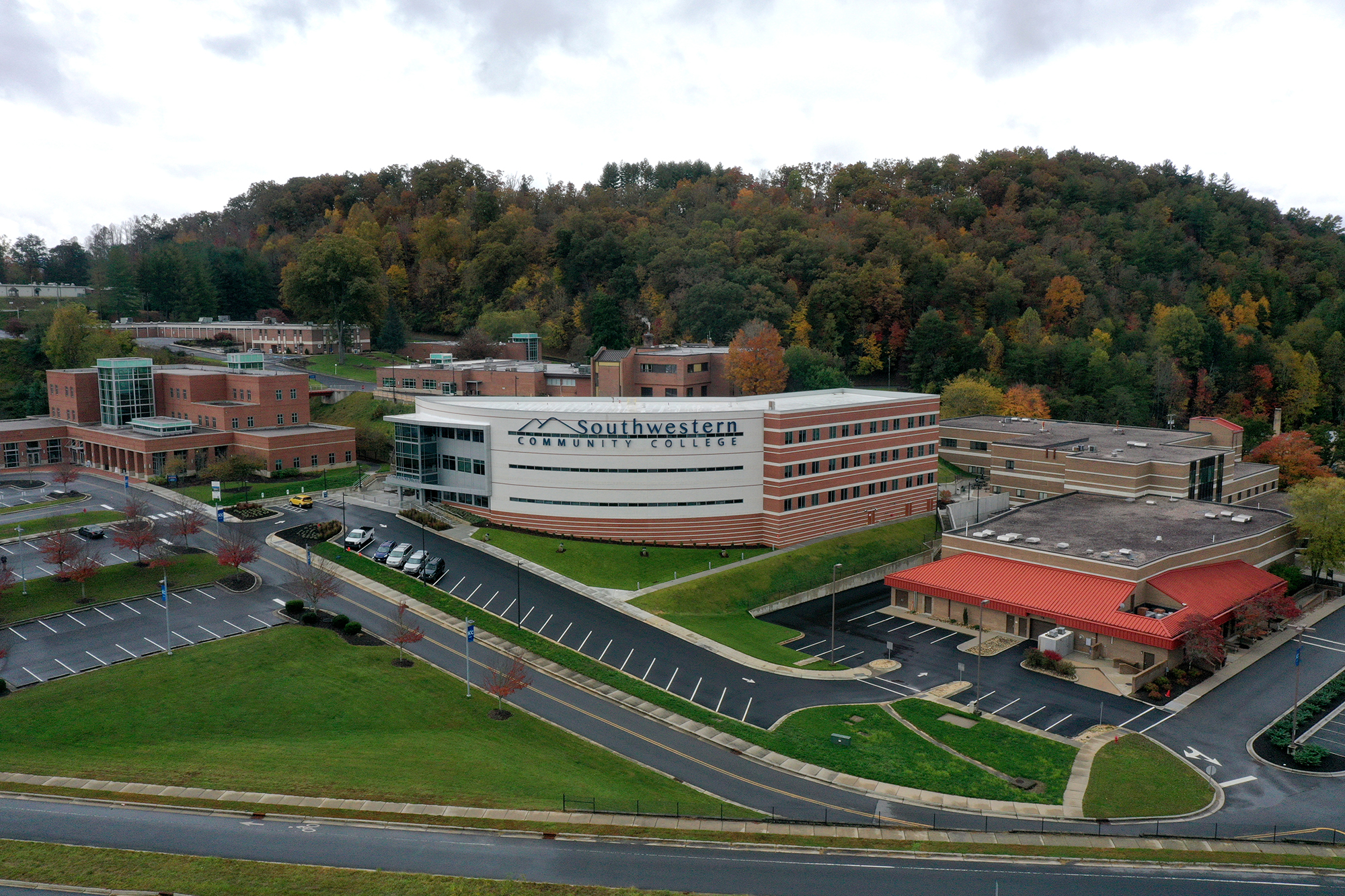 Health Sciences Building with SCC logo