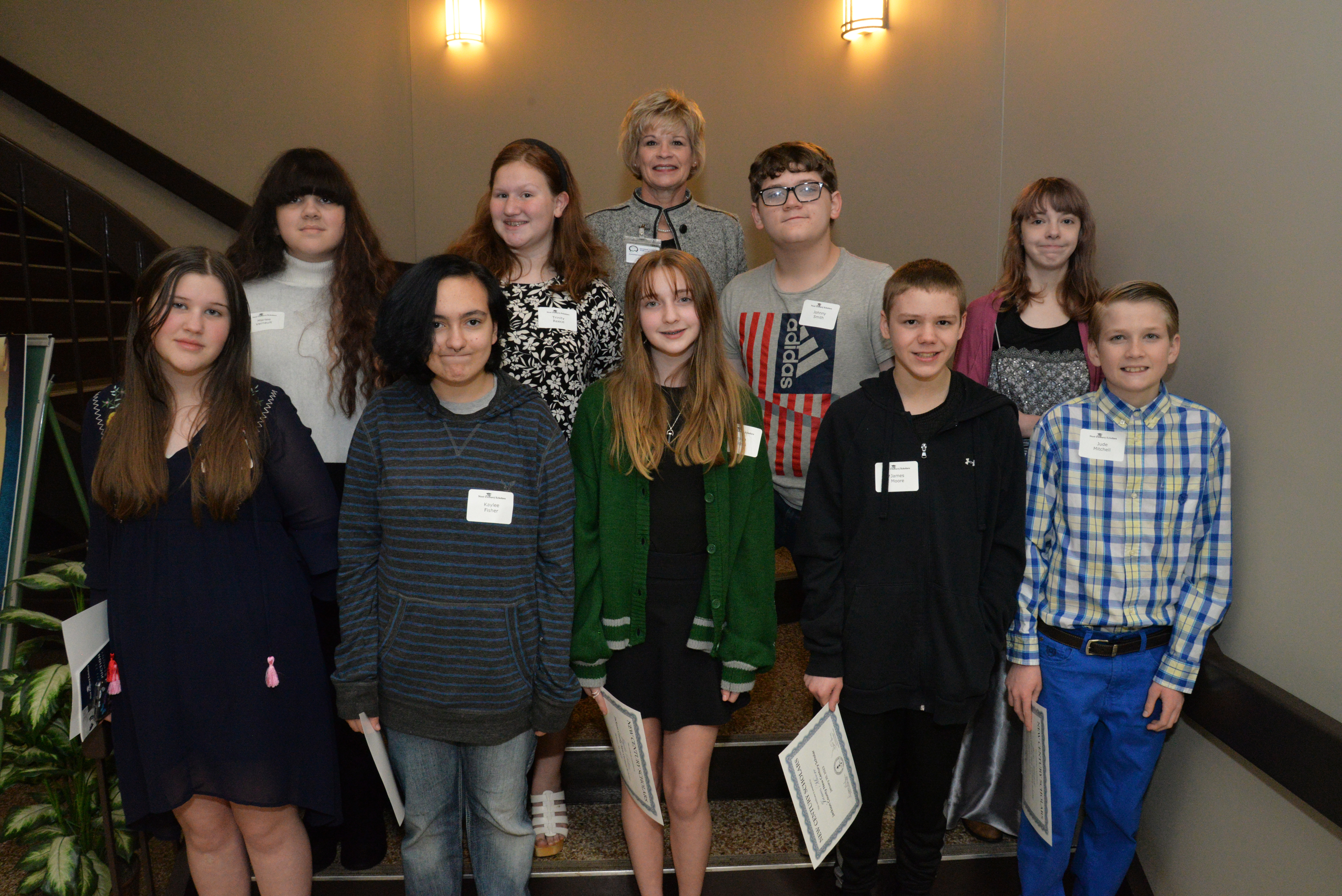 Jackson County New Century Scholars pose with their superintendent, Dr. Dana Ayers