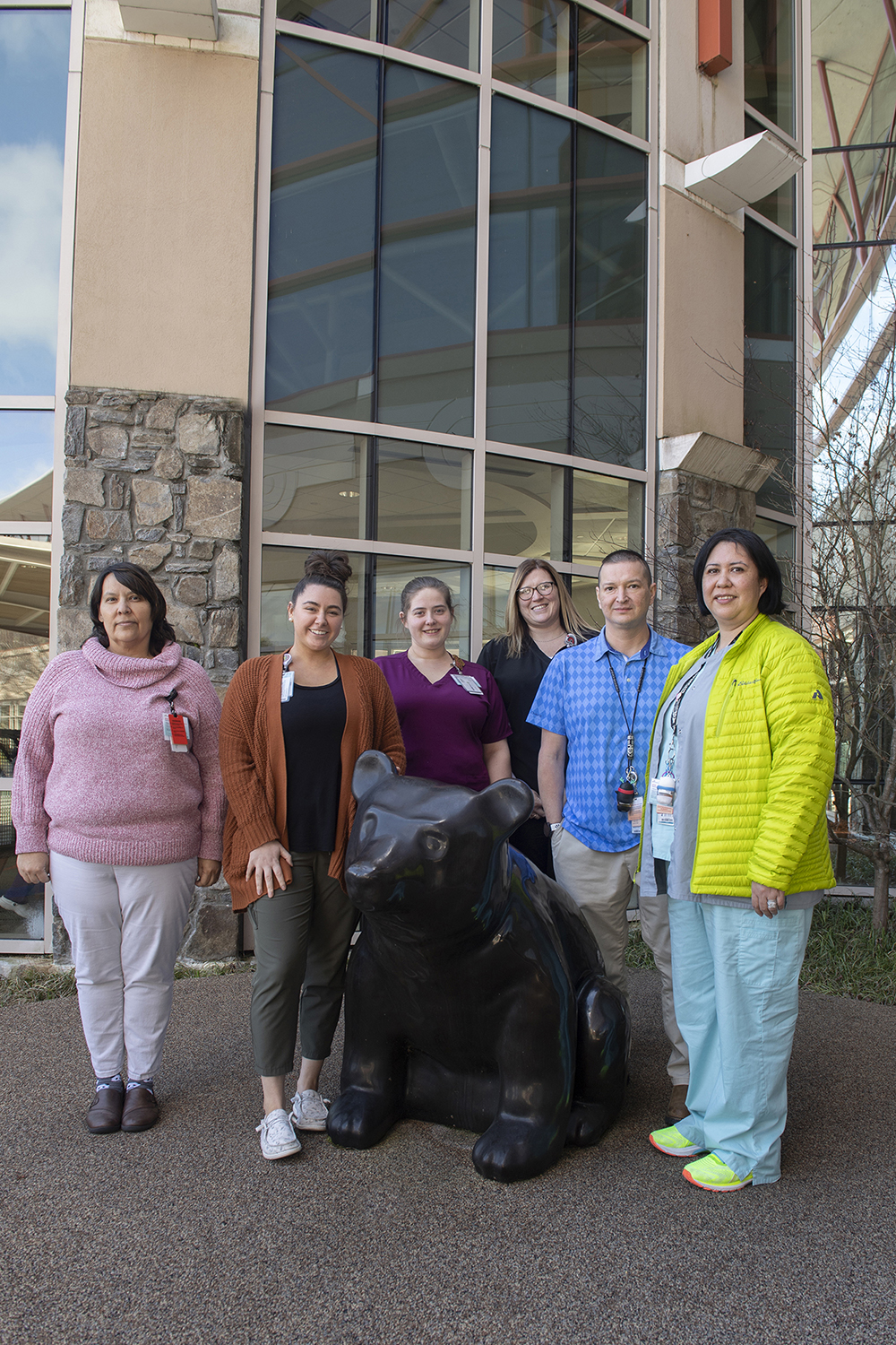 SCC students stand in front of Cherokee Indian Hospital