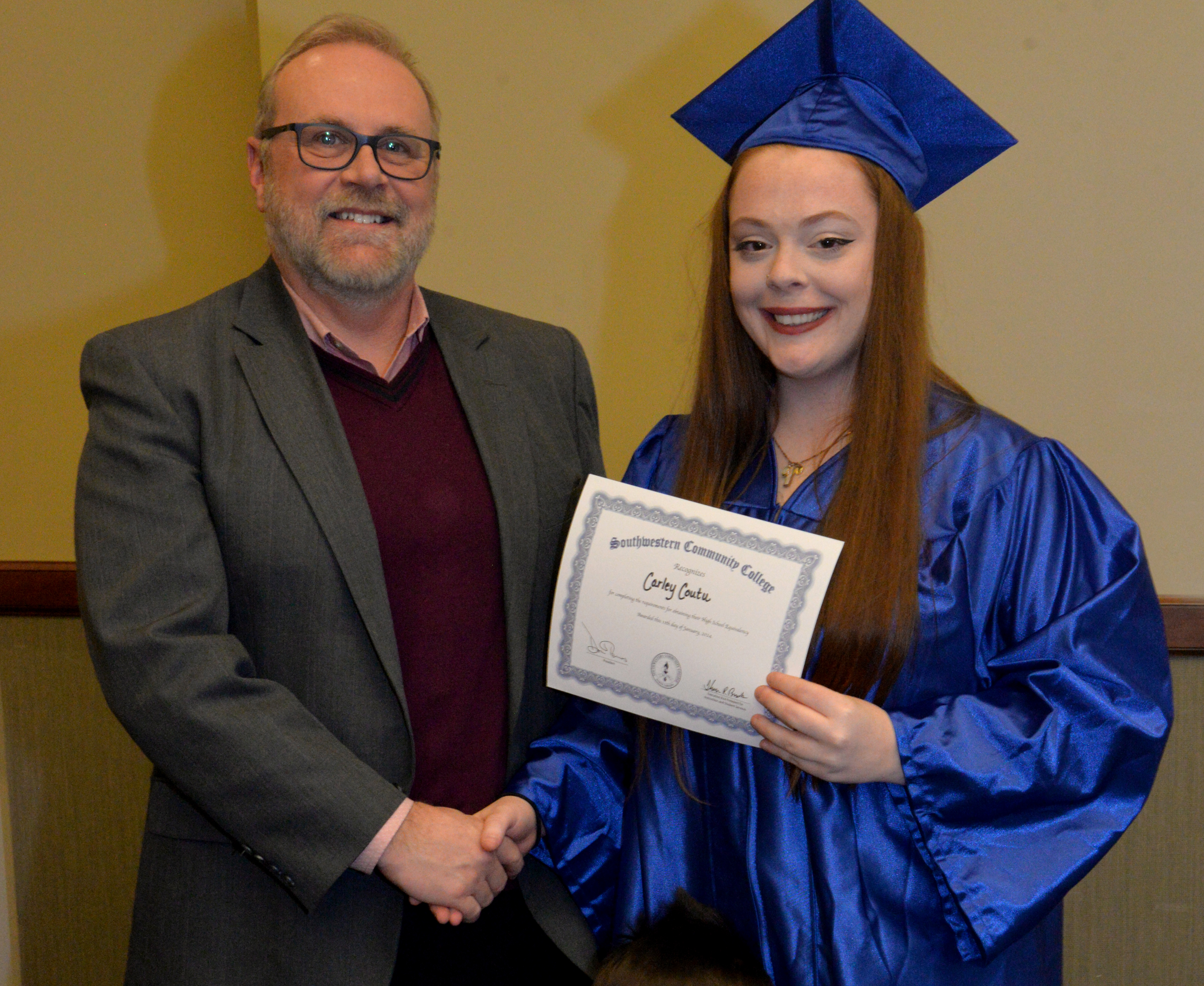 Student receives HSE Diploma