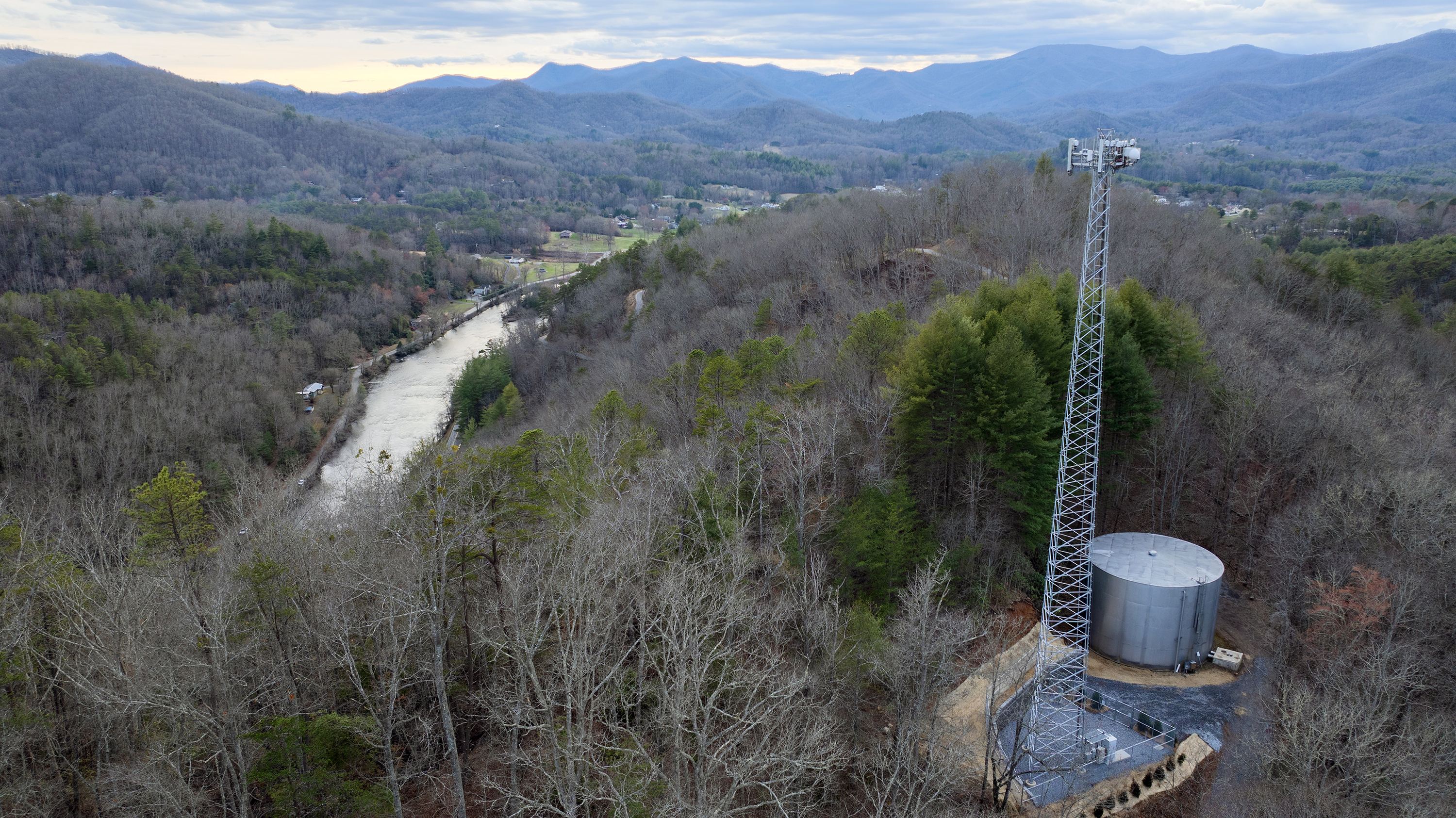 Cell Tower behind the Don Tomas Health Sciences Center