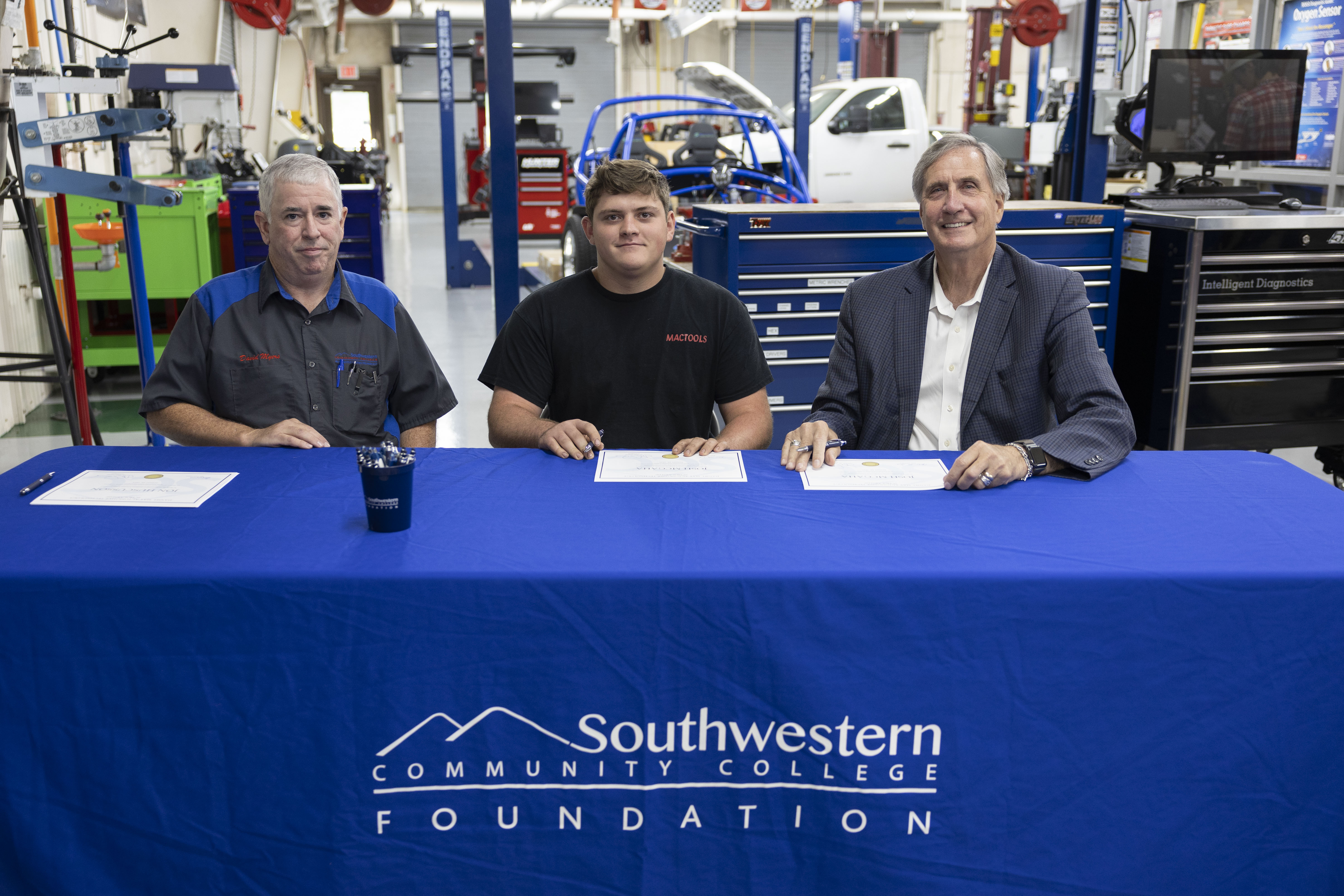 Josh McGaha and SCC officials