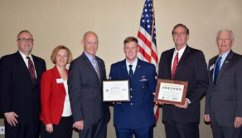 Photo of Dr. Thom Brooks, Lisa Sizemore, Curtis Dowdle, Kameron Buchanan, Dr. Don Tomas and Ronald Bogle