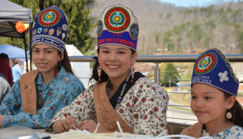 Three young ladies from Cherokee.