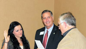 Photo of Ciara Payne, Dr. Don Tomas and Vance Davidson