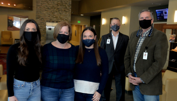 Family of Duane Young is pictured with SCC's President and Director of SCC Foundation