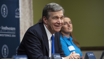 Gov. Cooper smiles
