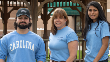 SCC's first two C-STEP graduates and their advisor
