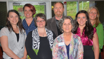 Group of students standing and smiling
