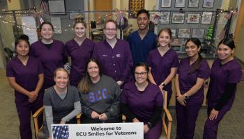 SCC Dental Assisting students at ECU's Clinic