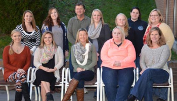 Photo of second year radiography students and instructors Kim Argo and Meg Petty