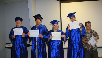 Project SEARCH interns at their graduation ceremony on June 1.