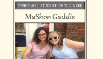 SCC Student of the Week MaShon Gaddis.