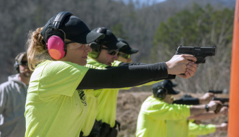 Students fire their weapons.