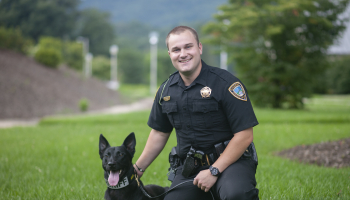 Dog and officer