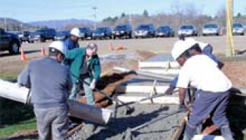 Photo of cement trade students