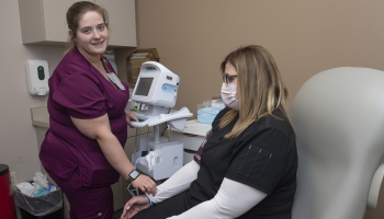 Medical Assisting Students in clinic
