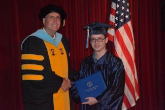 Boy graduating
