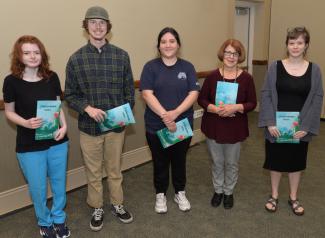 This year’s Milestone winners included, from left: Megan Parker of Highlands, Sebastian Quigley of Maggie Valley, Lucia French of Cherokee, Betty Holt and Codi Arsenault of Highlands.