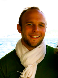 Young man in scarf
