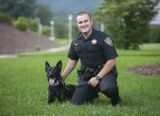 Dog and officer