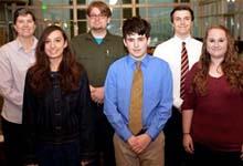 Photo of Jackson County residents who were inducted into the National Technical Honor Society on April 6 at Southwestern Community College include, from left: Ginger Smith of Balsam, Destiny Ferra-Martin of Glenville, James Howe of Cullowhee, Jake Coburn of Cullowhee, William C. Greer of Sylva and Brooke Fountain of Sylva. Not pictured are Debra Cumbie of Dillsboro, Forrest Fernandes of Sylva, Kelly Hare of Sylva, Erik Monsrud of Sylva, Rebecca Morgan of Tuckasegee, Marc Parks of Cashiers and Alicia Rogers-