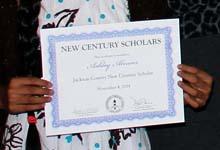 Photo of New Century Scholars certificate
